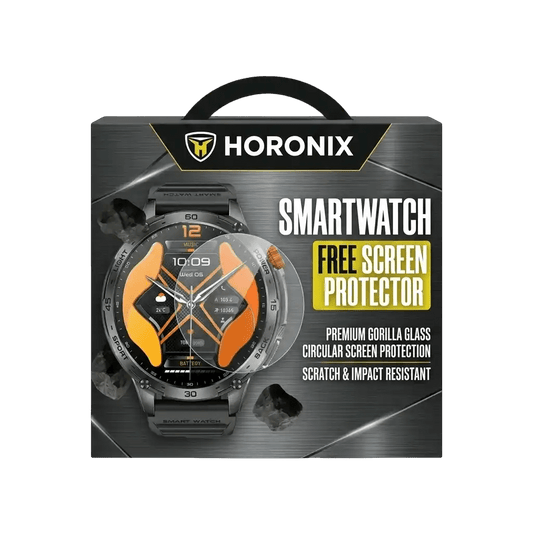 Free scratch-resistant screen protector for Horonix smartwatch – daily impact protection